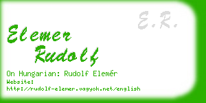 elemer rudolf business card